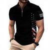 Cross-border 2025 New Amazon European and American Fashion Trends Casual Versatile Short-sleeved Button POLO Shirt 3D Printing