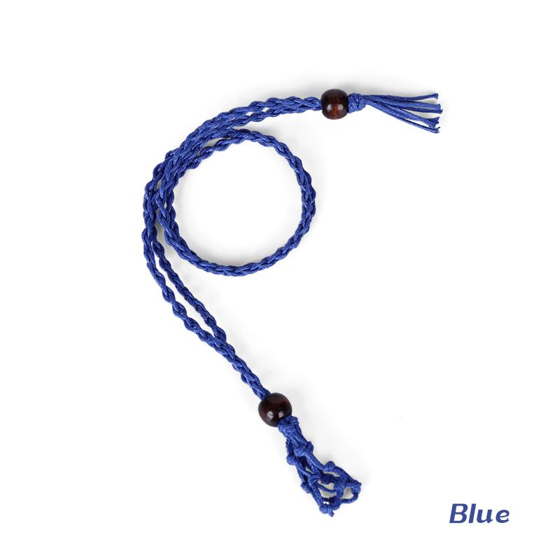 Crystal Cage Necklace Holder Adjustable Length Empty Stone Pendant Holder Hand-Woven Necklace Cord for DIY Jewelry Making