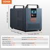 Industrial Water Chiller Laser Chiller Cooling System with Built-in Compressor 12L Water Tank Capacity, 7.2L/min Max.Flow Rate, 200W Cooling Capacity