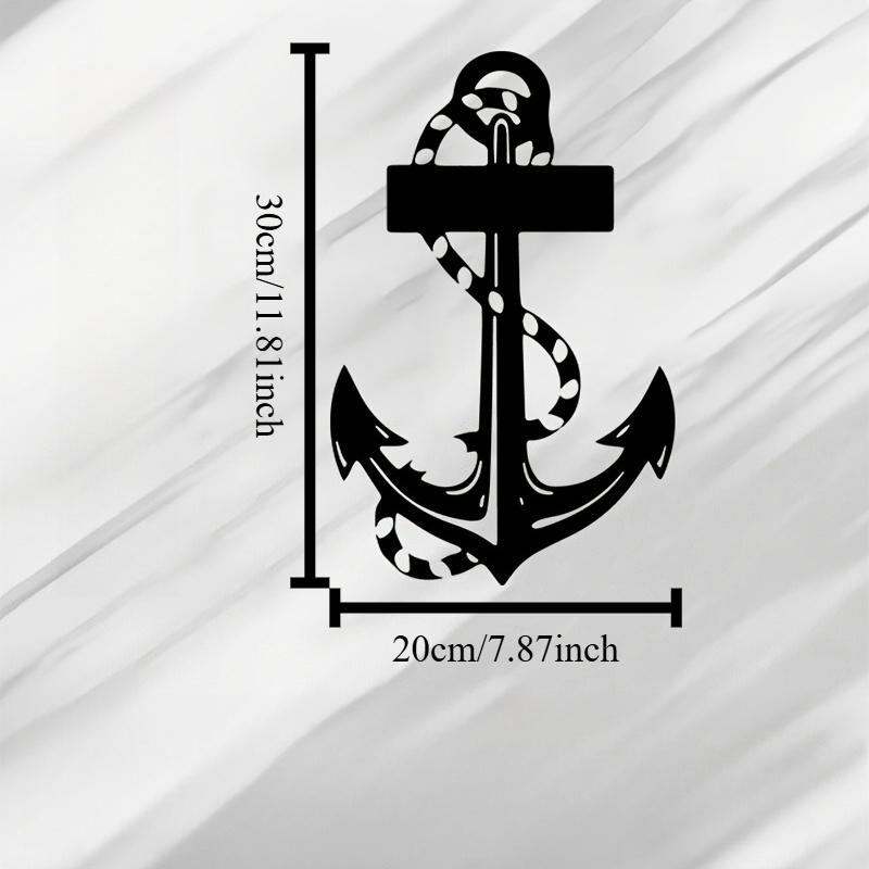1pc Nautical Anchor Iron Wall Art Maritime Statue Coastal Home Patio Decor Sailor Gift 12in