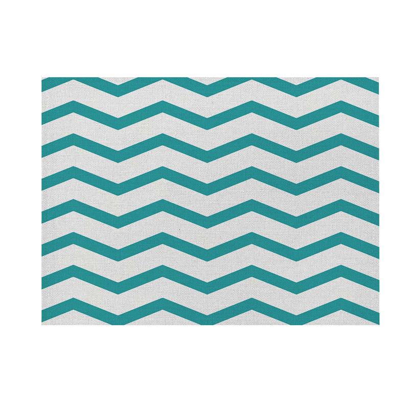 40X30cm Modern Geometric Simple Dining Tables Mat Heat Resistant Linen Placemat For Table Drink Cup Coaster Kitchen Accessories