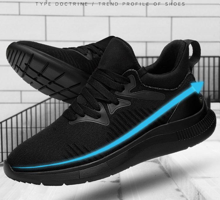 2023 Men's Breathable 10cm Hidden Height Casual Mesh Sport Shoes