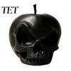 Dark Style Table Centerpieces 3D Printed Apple Skull Desktop Ornament, Gothic Halloween Decor Figurine, Creepy Decorations Creative Art Craft