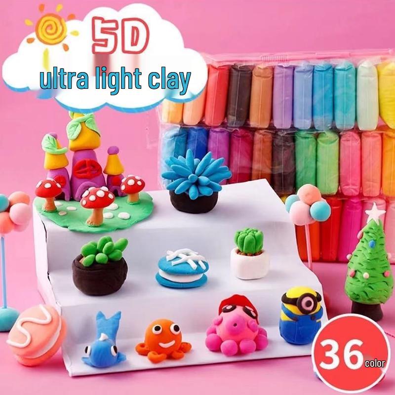 Super Light Handmade Clay Kit - Kindergarten Space Crystal Clay Mold Upgraded Version [12 Colors] + 3 Tools