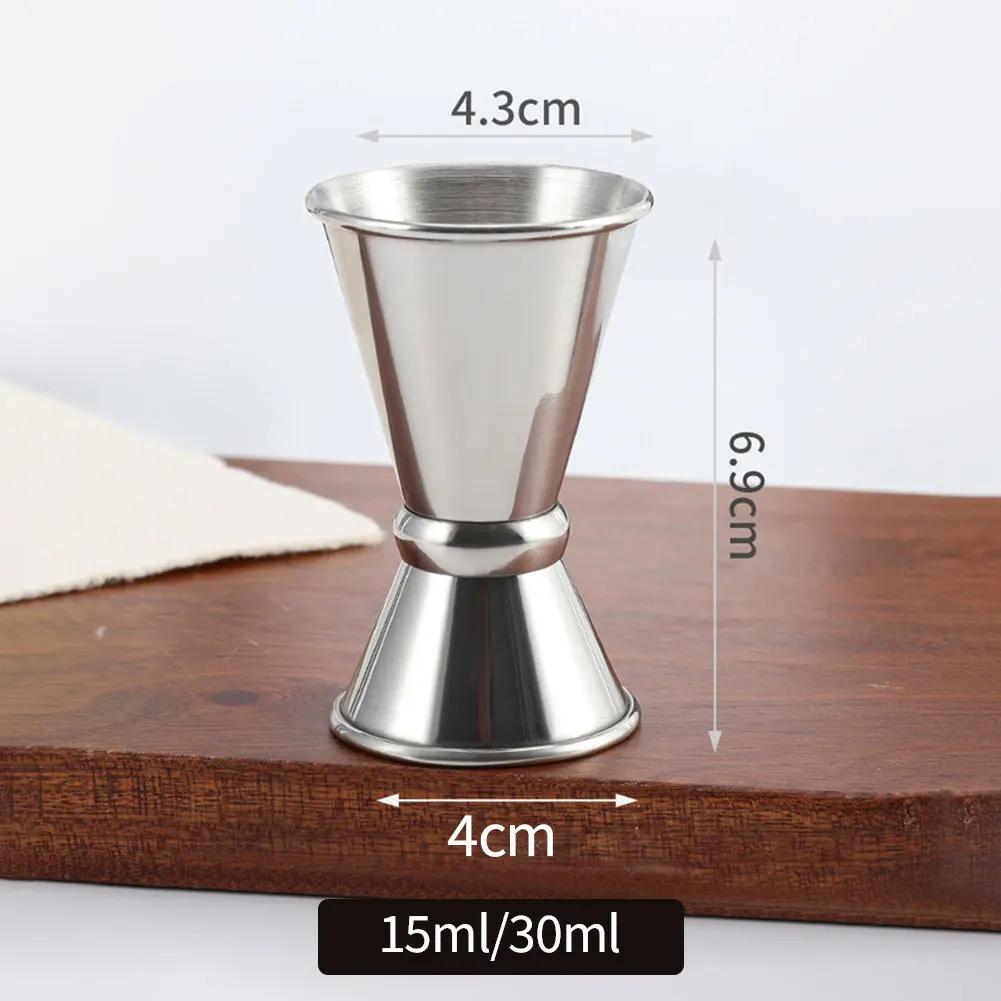 15/30ml or 25/50ml Stainless Steel Cocktail Shaker Measure Cup Dual Shot Drink Spirit Measure Jigger Kitchen Gadgets