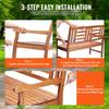 Outdoor Bench 48 In/121.9 Cm Wood Garden Bench 700 Lbs/317.5 Kg Park Patio Yard Porch Bench