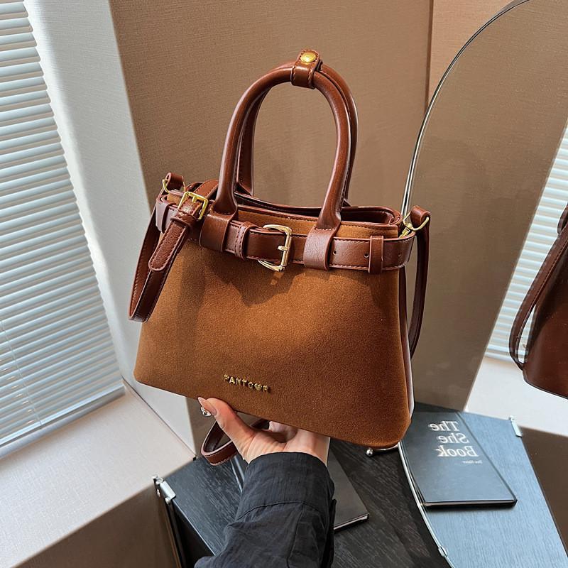 IELGY Retro Frosted Portable Commuter Bag Korean Version One-Shoulder All-Match Cross-Body Bag