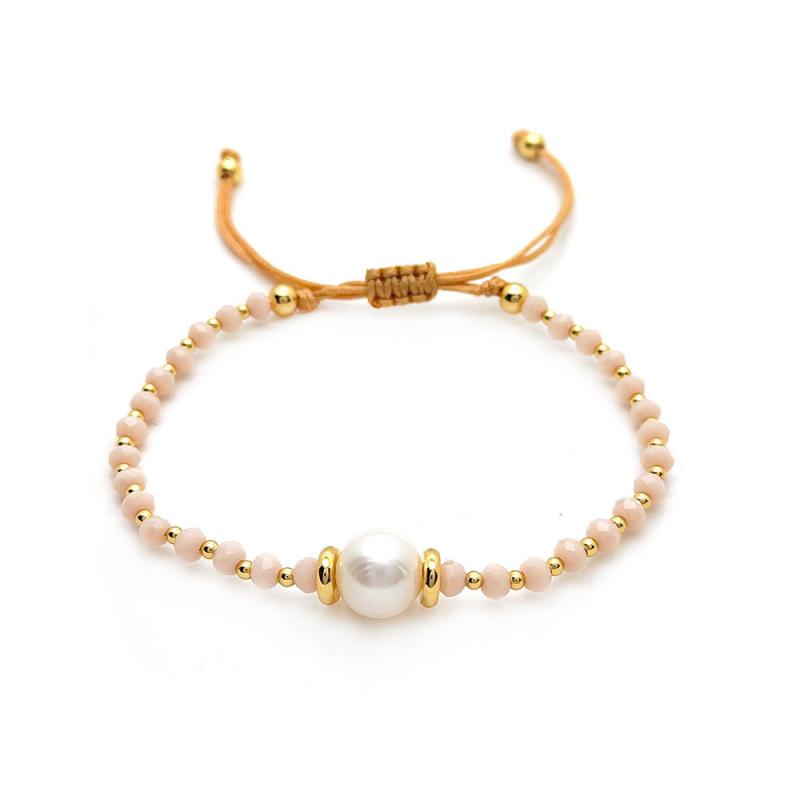 Faceted  Beaded Bracelet For Women  Natural Pearl Bracelets Jewelry Pulseras Femme Y2K Accessories