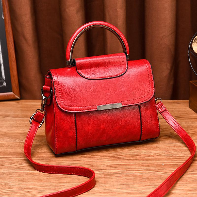 Fashion Retro Handbag 2023 Spring Summer New Trendy Simple Shoulder Bag красный