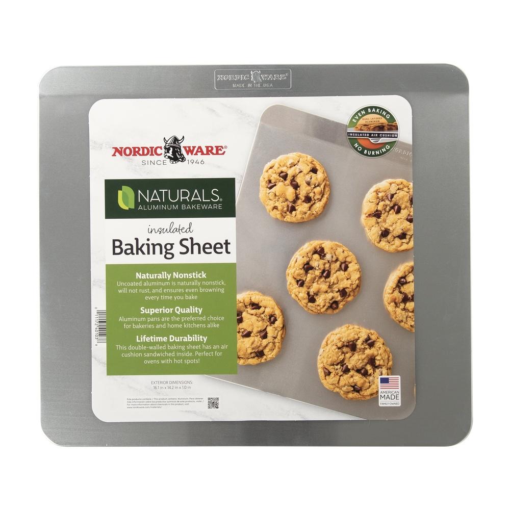 Insulated Baking Sheet Pan Aluminum Durable Double-Walled Cookie Tray Even Heat Distribution Ideal Cookies Breads Savory Foods