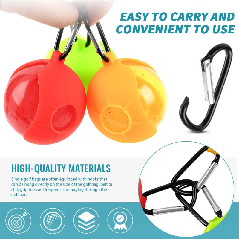 1Pcs Silicone Golf Ball Cover - Shockproof Park Golf Accessories Fits Standard Golf Balls, Park Golf Ball Protector
