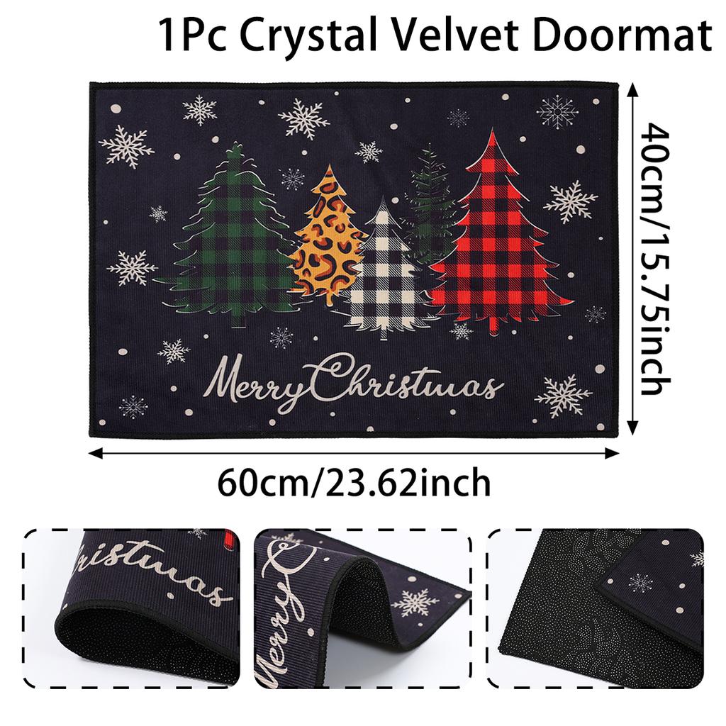 Christmas Floor Mat Outdoor Carpet Christmas Decor for Home 2025 Navidad Natal Santa Claus Door Mat Xmas Ornament New Year 2026