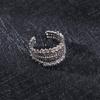 Punk Style Rhinestone Ring Korean Style Ring Opening Adjustable Ring Female Finger Ring