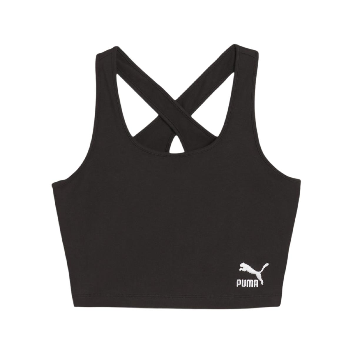 

Puma Classics Logo Fashion Cross Strap Breathable Sports Vest Women Vests 626536-01 S