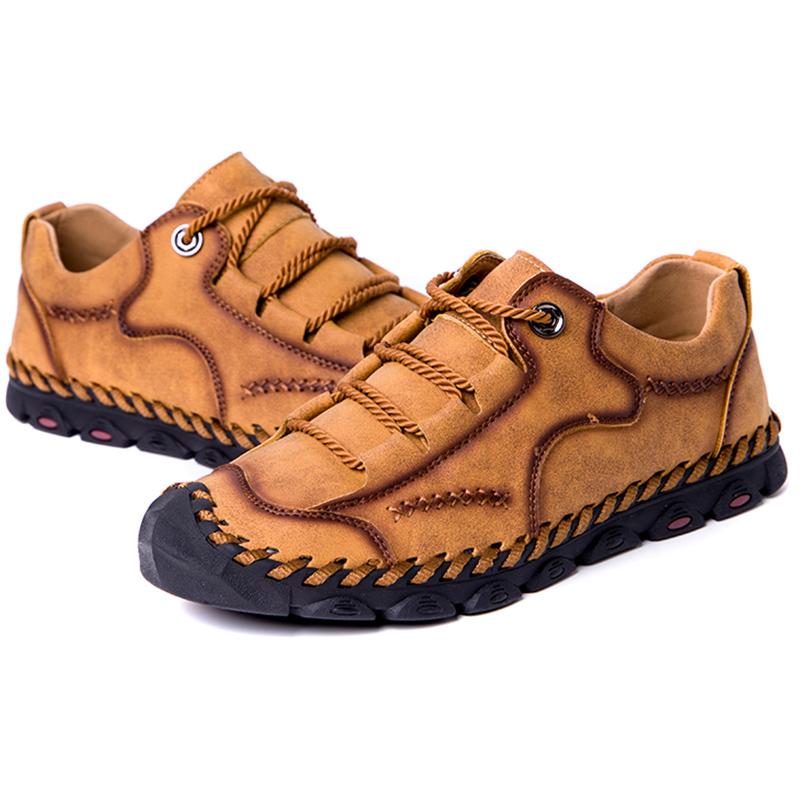 Duże rozmiary męskie obuwie Modne męskie skórzane buty Ręcznie robione skórzane buty