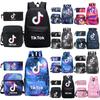 3pcsset Tok Tik Blue Galaxy Backpack Schoolbag Shoulderbag Pencilbag Kids Women