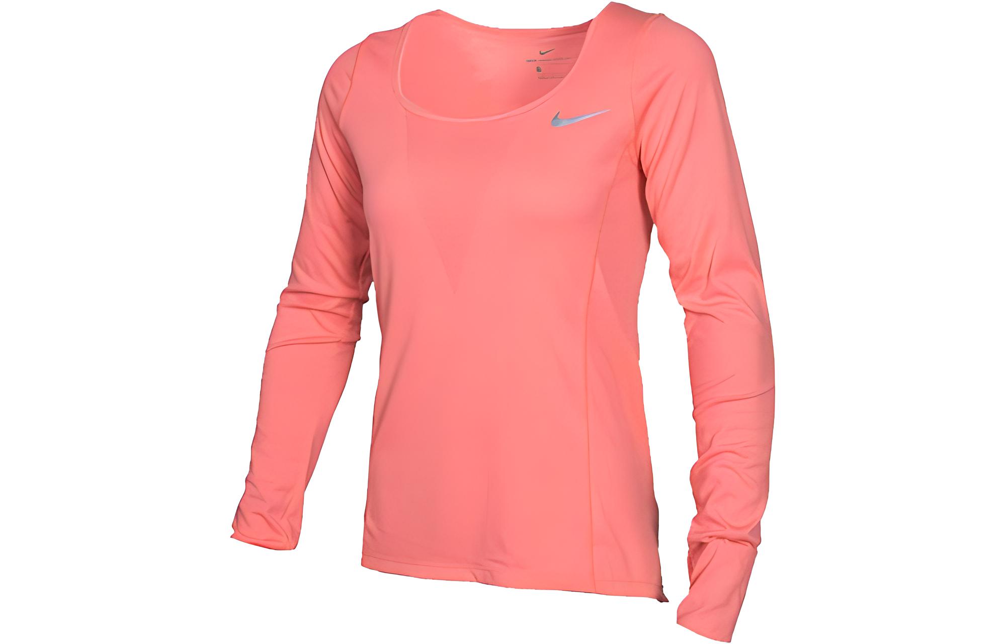 

Nike T Shirts Women s Pink Crew Neck Moderate Straight Fit 938435-808 XS