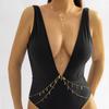 Hot Sexy Quaste Brust Kette Mode Körperschmuck für Frauen Mädchen Bohomia Sommer Strand Urlaub Bikini Dect Kreuz Bauch Taille Kette