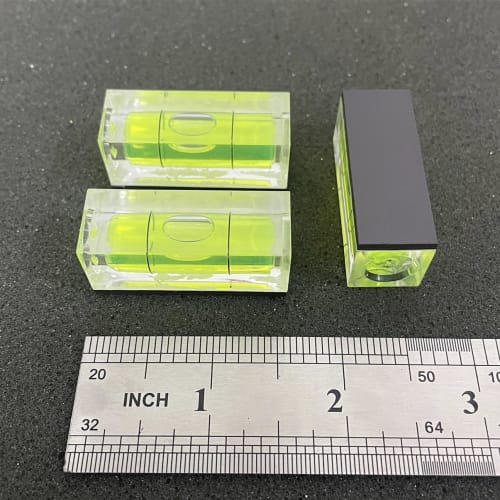 Cluoling Mini Levels, Pack of 4, Portable Level, Bubble Level, Bubble Layout Tool, Waterproof, Compact, High Precision, Inclination Measurement, Carpe