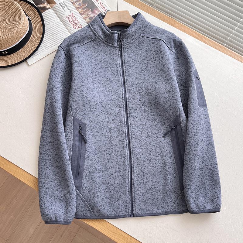 

Warm Fleece Outdoor Mountain Style Stand-Up Collar Jacket for Couples XXL (85-95 kg)
