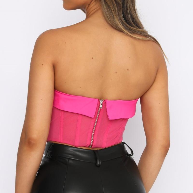 Women Sexy Strapless Tube Tops Bustiers Backless Off Shoulder Irregular Hem Camis Skinny Corsets Tank Streetwear 2023