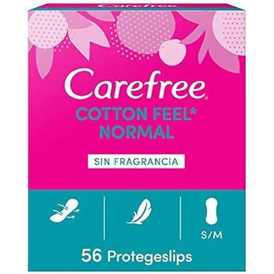 Salvaslip - CAREFREE - Coton - 1 Paquet de 56 - Respirant - Hypoallergénique