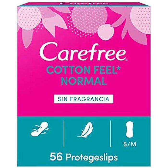 Salvaslip - CAREFREE - Coton - 1 Paquet De 56 - Respirant - Hypoallergénique