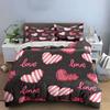 Various Size Romantic Heart-Themed Gift Set  Kid'S And Adults' Bedroom Decor, Exquisite Three-Piece Bedding Set Gift