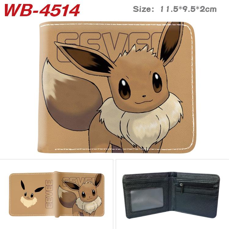 Pokemon Full Color Short Card Holder Coin Purse Bifold Wallet Cute Anime Peripheral Change Pouch