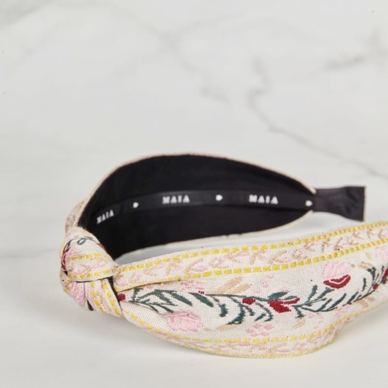 MAIA Royal Jacquard Hairband - Ivory