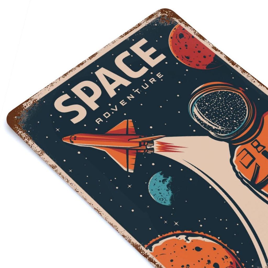 1PC Vertical Retro Rusty Tin Poster, Aged Patina Metal Wall Sign, 20x30cm or 30x40cm, Vintage Decorative Plate for Home Bar Cafe Garage Office