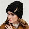 Large elastic hat women's new autumn and winter knitted wool hat women's fashion warm bag head cold hat