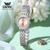 OPK Montre pour femme Classique Simple Élégante Montre de Marque à Quartz Montre à Lunette Diamant pour Femme Montre Étanche