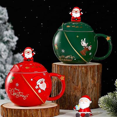 Tazza di Natale creativa Tazza da caffè rotonda Tazza da acqua Tazza da latte Tazza personalizzata Regalo di Natale