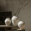 Wabi-Sabi Style Zen Arrangement Rough Pottery Jar Handmade Dried Flower Arrangement B&B Hotel Vintage Hydroponic Ceramic Vase