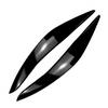 Front Headlight Eyelids Eyebrow Cover Gloss Black For BMW 5 Series F10 F11 11-14