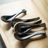 13cm japonská retro keramická polévková lžíce, jídelní lžíce na rýži, kuchyňská servírovací čajová lžička, stolní nádobí, kuchyňské kuchyňské náčiní