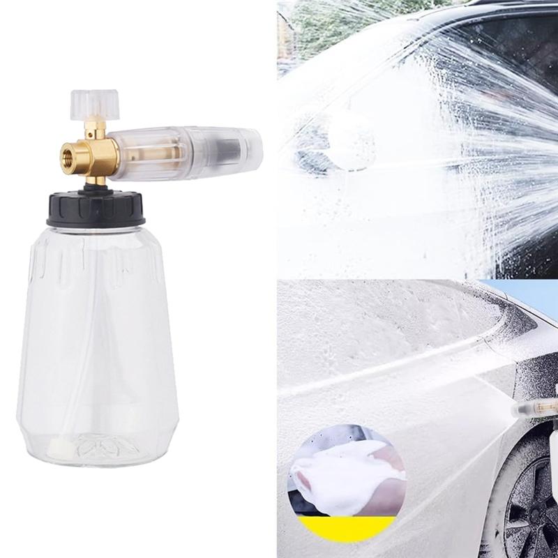 A16P-Foam Pot For Karcher K Series 1/4" Quick Connect For Car Washer With Adapter 1L High Pressure Adjustable Nozzle For Car Boa