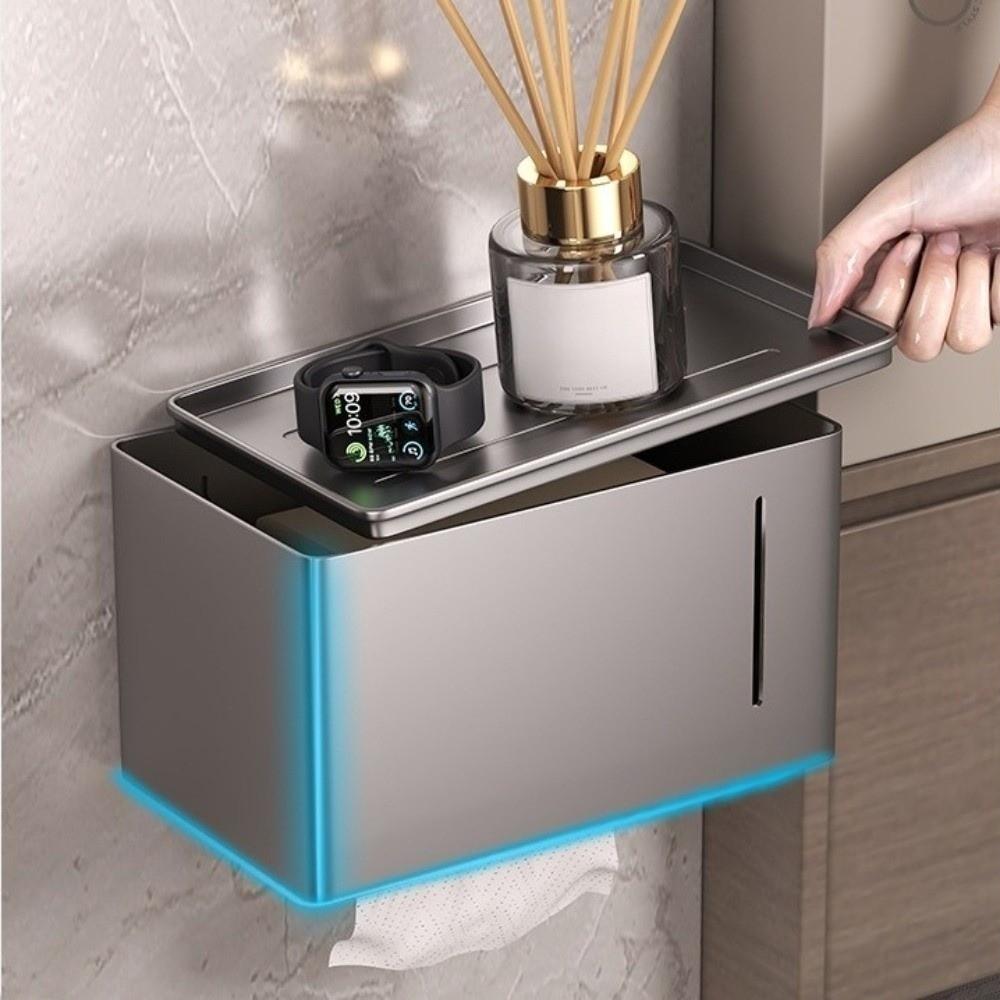 Waterproof Bathroom Tissue Rack Non Perforated Roll Paper Box  Bathroom Accessories