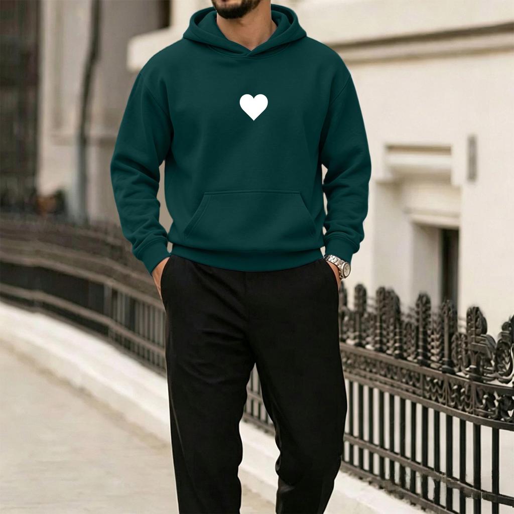 Men's Hawaiian Print Hooded Sweatshirt Casual Pullover