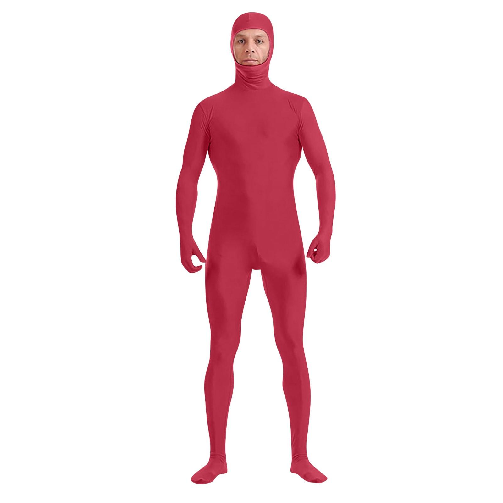 

Костюм Zentai Косплей Купальник Повні боді Костюм із зеленим екраном Костюми на Хелловін 170 винний
