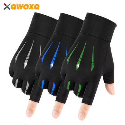 1 Pair Half Finger Cycling Gloves Sport Exercise Mtb Bike Gloves Men Women Riding Thickened Palm Pad Bicycle Fingerless Gloves