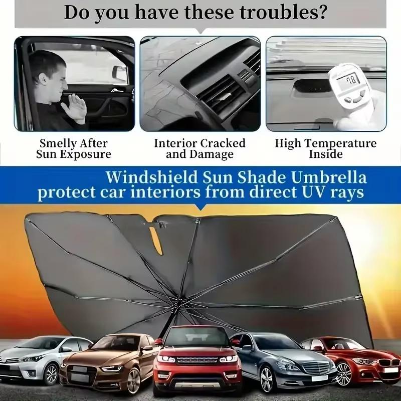 Car Sunshade Umbrella For Heat Insulation Shade Protector Parasol Car Summer Sun Interior Windshield Protection Supplies