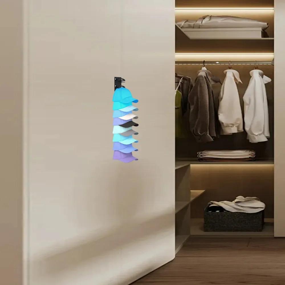 Cap Holder Hat Organizer Rack Drilling Durable Space Saver Baseball Cap Storage Hanger Display Stand Holder Closet Accessory