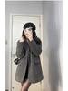 Women's Korean Mid-Length Loose Woolen Coat - Elegant Autumn/Winter Jacket
