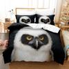 Owl Duvet Cover Set Microfiber Cute White Owl Comforter Cover Bird Animal Quilt Cover For Boys Teens Adults Double Queen Size