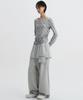 Diaeneseualumeon Skirt Layered Sweatpants Gray