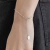 Halden Thin Chain Loop Bracelet (W006_silver)
