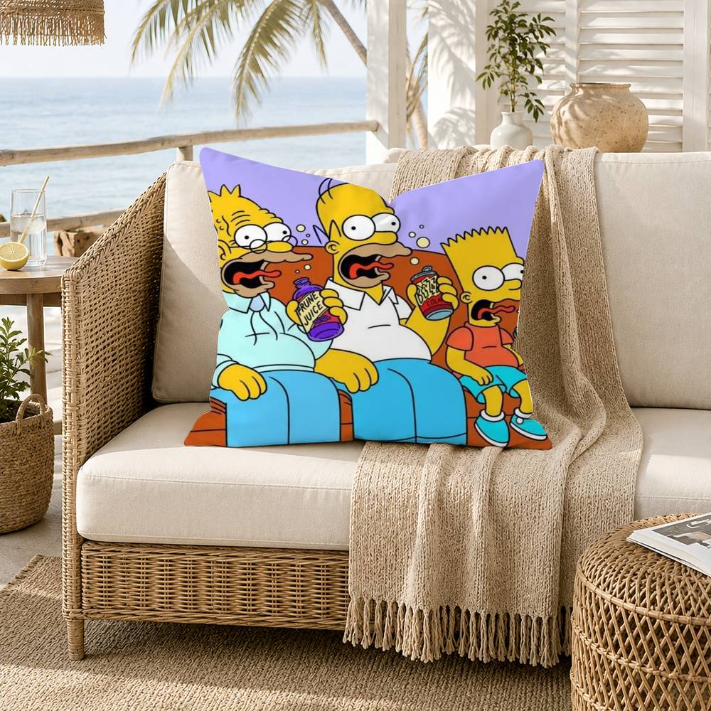 SSimpsons Cartoon Pillow Case for Sofa Living Room Home office Decor Protective Cover