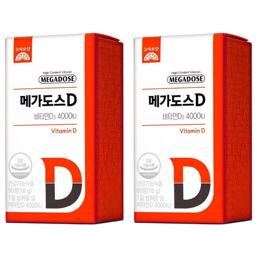Megadose D Vitamin D3 4000IU 90 Tablets 2 pcs